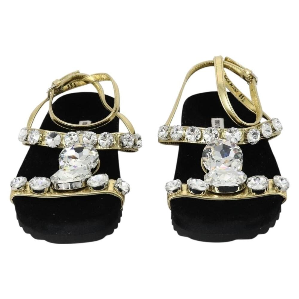 Miu Miu Suede Sandals Black